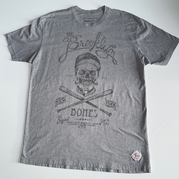 7th Inning Stretch Other - 7th Inning Stretch Graphic Tee Brooklyn Bones Baseball Men's XL Heather Gray